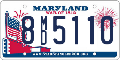 MD license plate 8MD5110