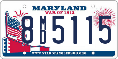 MD license plate 8MD5115