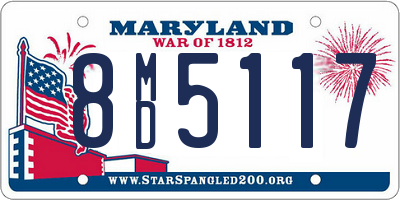 MD license plate 8MD5117