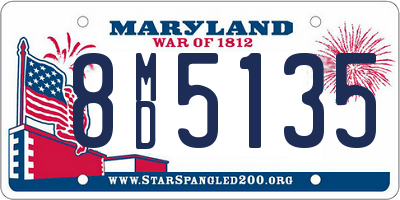 MD license plate 8MD5135