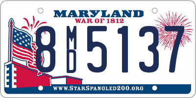 MD license plate 8MD5137