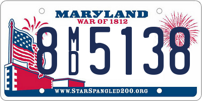 MD license plate 8MD5138