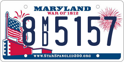 MD license plate 8MD5157