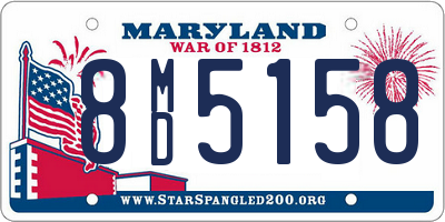 MD license plate 8MD5158