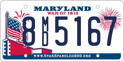 MD license plate 8MD5167