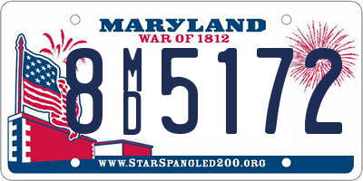 MD license plate 8MD5172