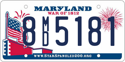 MD license plate 8MD5181