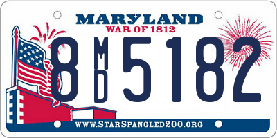 MD license plate 8MD5182