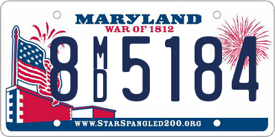 MD license plate 8MD5184