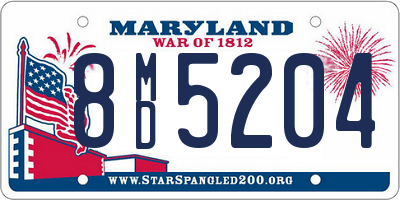 MD license plate 8MD5204