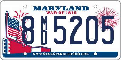 MD license plate 8MD5205