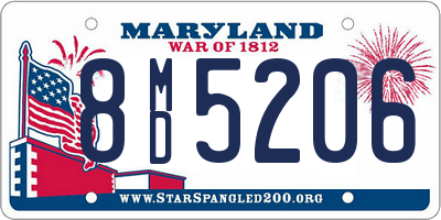 MD license plate 8MD5206