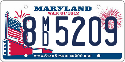 MD license plate 8MD5209