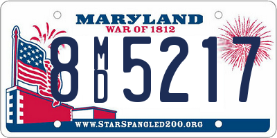 MD license plate 8MD5217