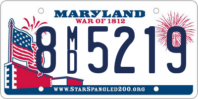 MD license plate 8MD5219