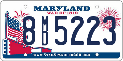MD license plate 8MD5223