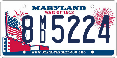 MD license plate 8MD5224