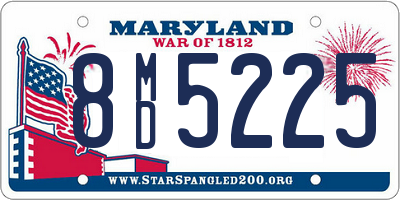 MD license plate 8MD5225