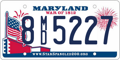 MD license plate 8MD5227
