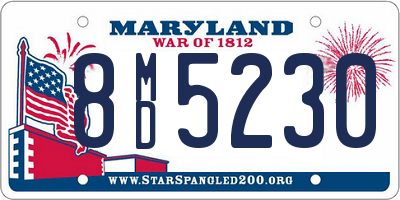 MD license plate 8MD5230