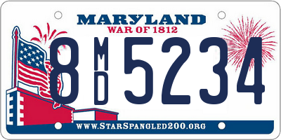 MD license plate 8MD5234