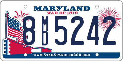 MD license plate 8MD5242