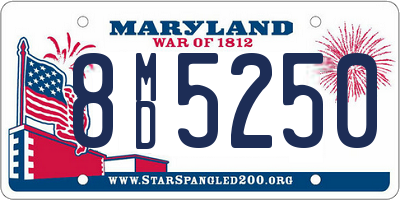 MD license plate 8MD5250