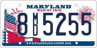 MD license plate 8MD5255