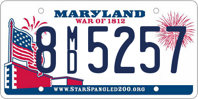 MD license plate 8MD5257