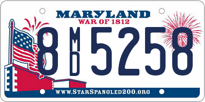 MD license plate 8MD5258