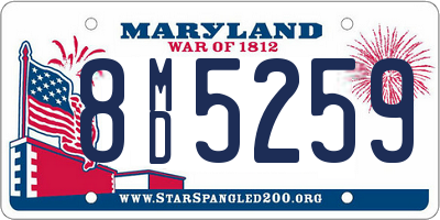 MD license plate 8MD5259