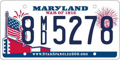 MD license plate 8MD5278