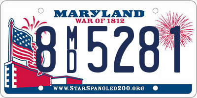 MD license plate 8MD5281