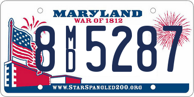 MD license plate 8MD5287