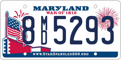 MD license plate 8MD5293