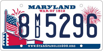 MD license plate 8MD5296