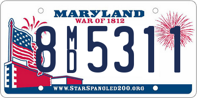 MD license plate 8MD5311