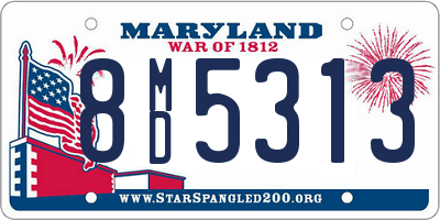 MD license plate 8MD5313