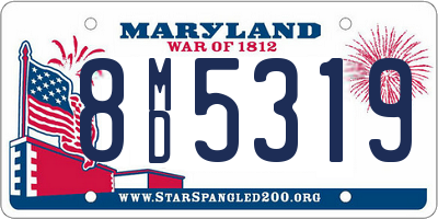 MD license plate 8MD5319