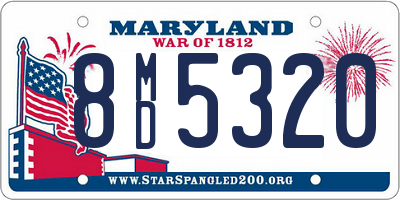 MD license plate 8MD5320