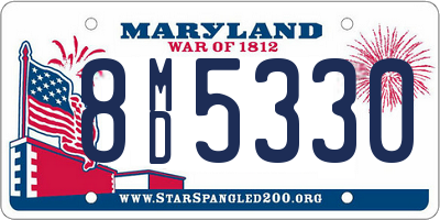 MD license plate 8MD5330