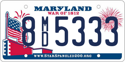 MD license plate 8MD5333