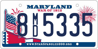 MD license plate 8MD5335