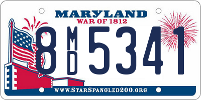 MD license plate 8MD5341