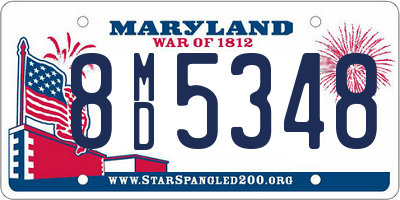 MD license plate 8MD5348