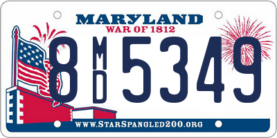 MD license plate 8MD5349