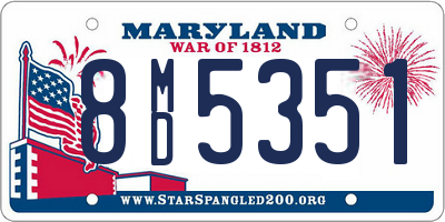 MD license plate 8MD5351