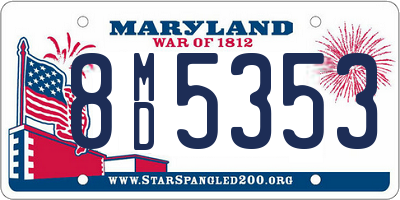 MD license plate 8MD5353