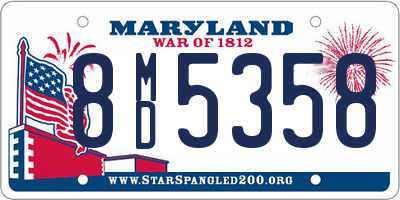 MD license plate 8MD5358