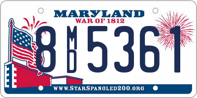 MD license plate 8MD5361